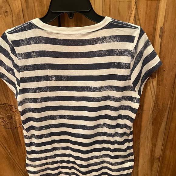 Pink Victoria secret tee, size large, bavy and white strip - Picture 2 of 3